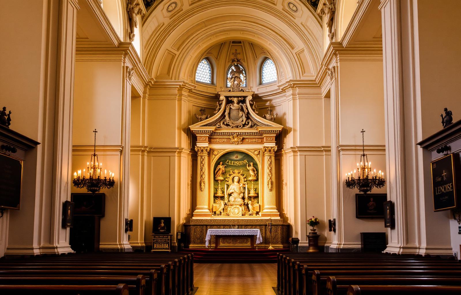 Wnętrze barokowej bazyliki